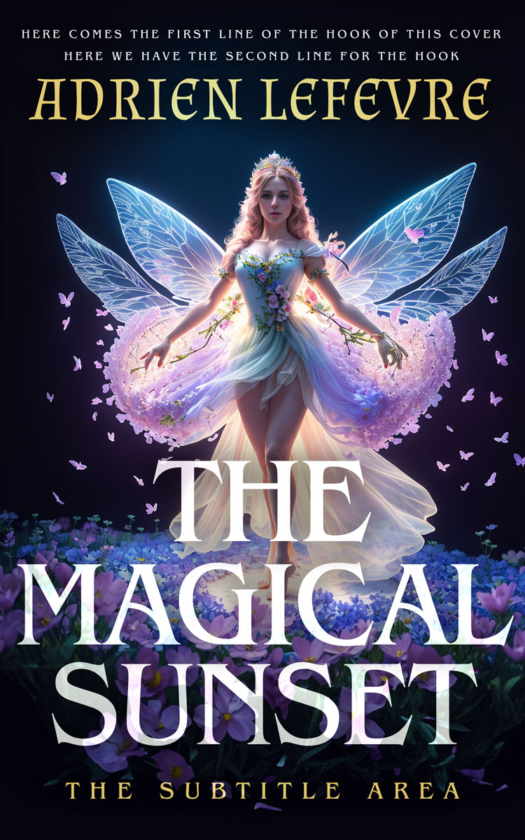 2D view of Pale Slate #30672 - Premade Fantasy Book Cover