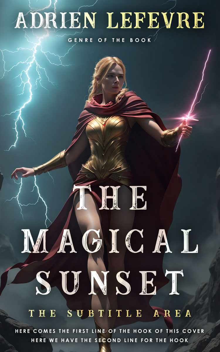 2D view of Premade Fantasy Book Cover - Outer Space