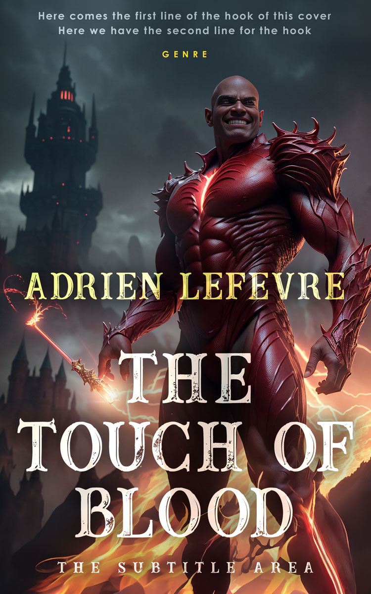 2D view of Premade Fantasy Book Cover - Thunder