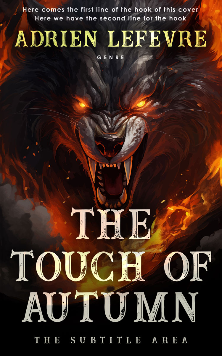 2D view of Premade Fantasy Book Cover - Night Rider