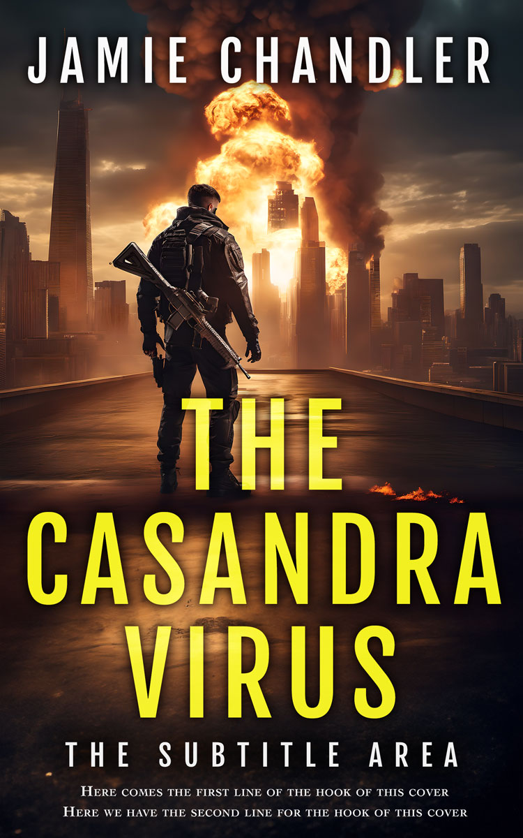 2D view of Premade Apocalyptica Book Cover - Cocoa Brown