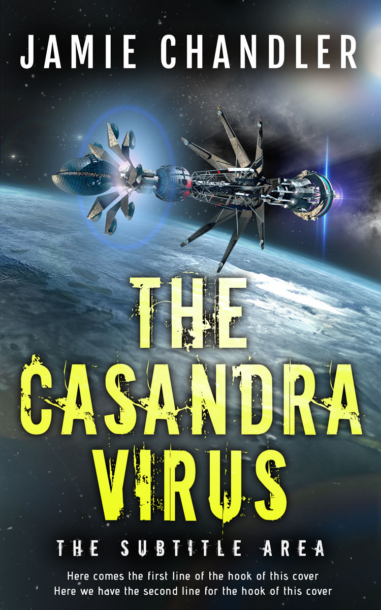 2D view of Premade Science Fiction Book Cover - Outer Space