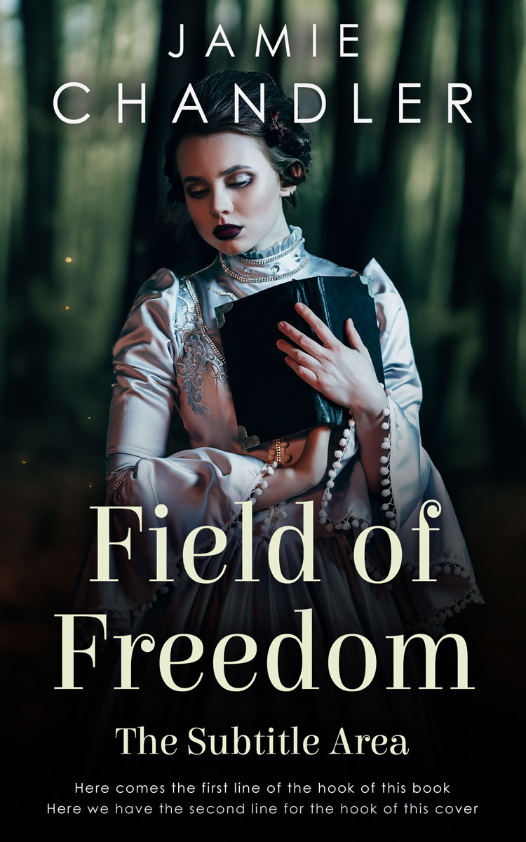 2D view of Premade Historical Book Cover - Black