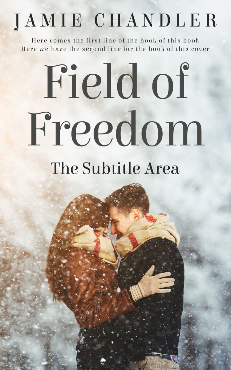 2D view of Premade Romance Book Cover - Quill Gray