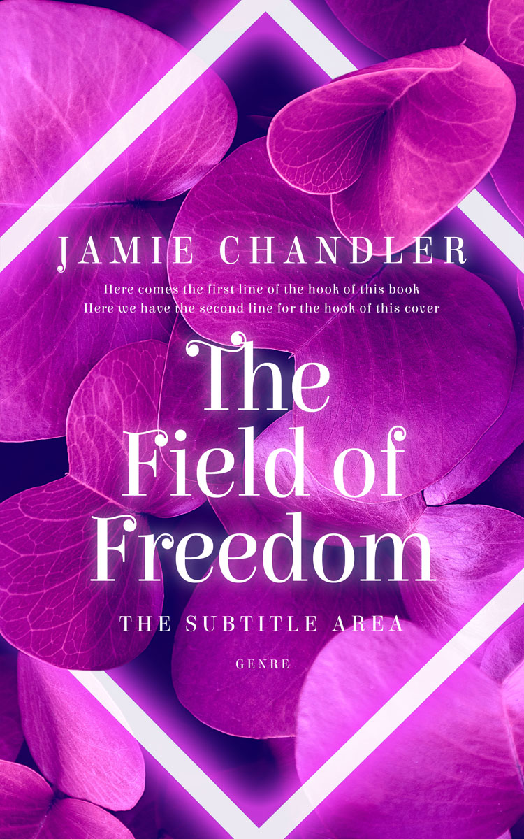 2D view of Premade Poetry Book Cover - Medium Red Violet