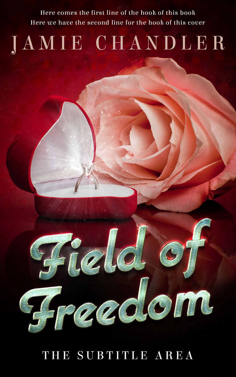 2D view of Premade Romance Book Cover - Oriental Pink