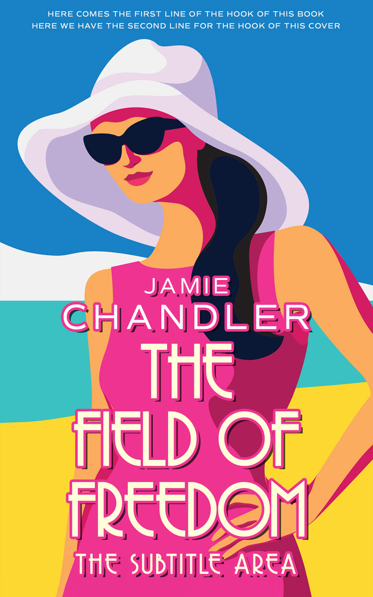 2D view of Premade Travel Book Cover - Curious Blue