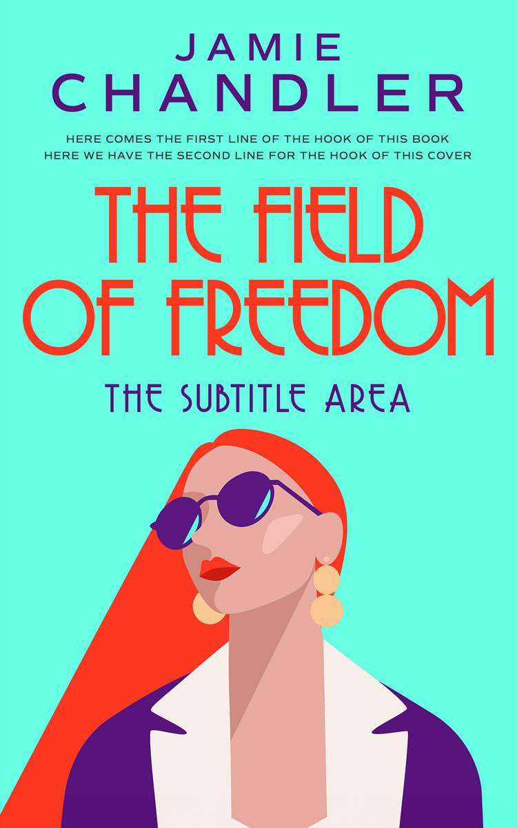 2D view of Premade Chick Lit Book Cover - Aquamarine