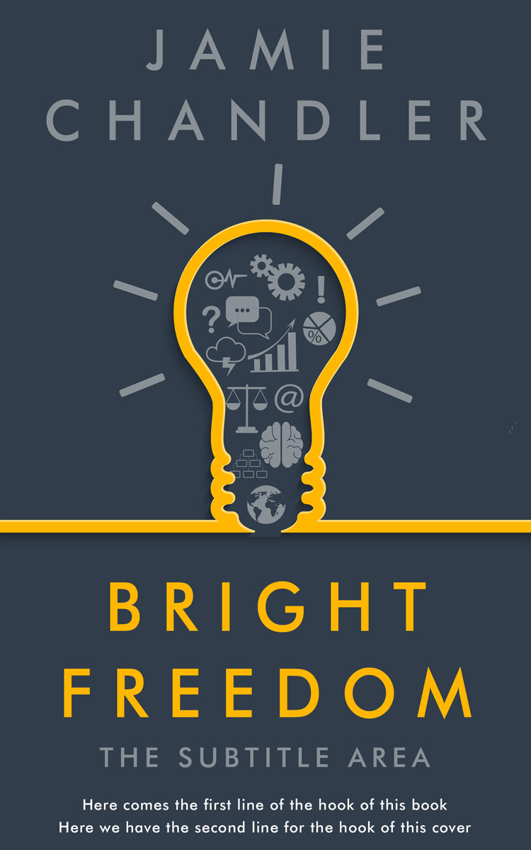 2D view of Premade Self-Improvement & Self-Help Book Cover - Oxford Blue