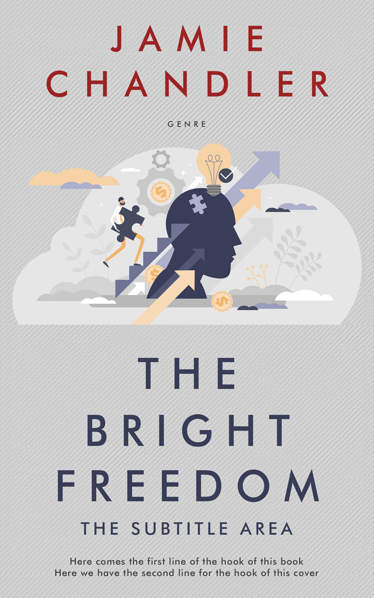 2D view of Premade Business Book Cover - Quill Gray