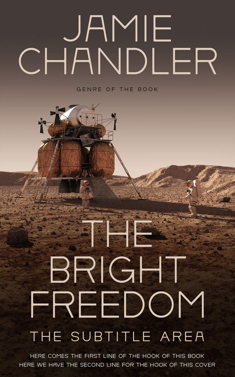 2D view of Premade Science Fiction Book Cover - English Walnut