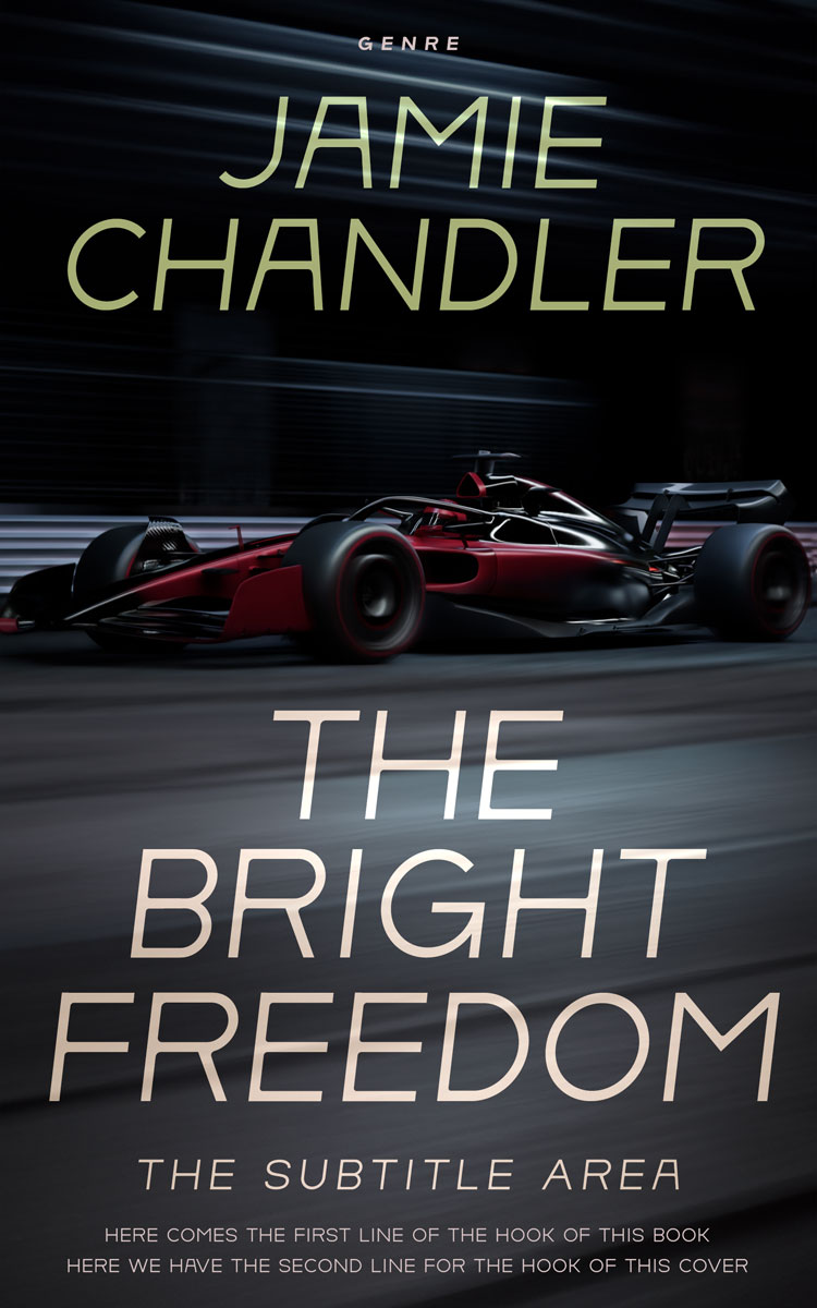 2D view of Premade Action & Adventure Book Cover - Shark