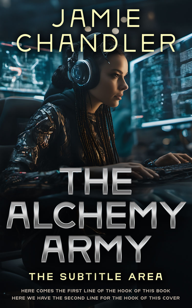 2D view of Premade Science Fiction Book Cover - Bunker