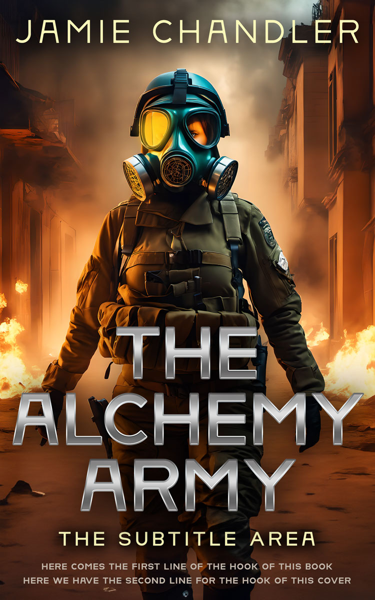 2D view of Premade Apocalyptica Book Cover - Black Marlin