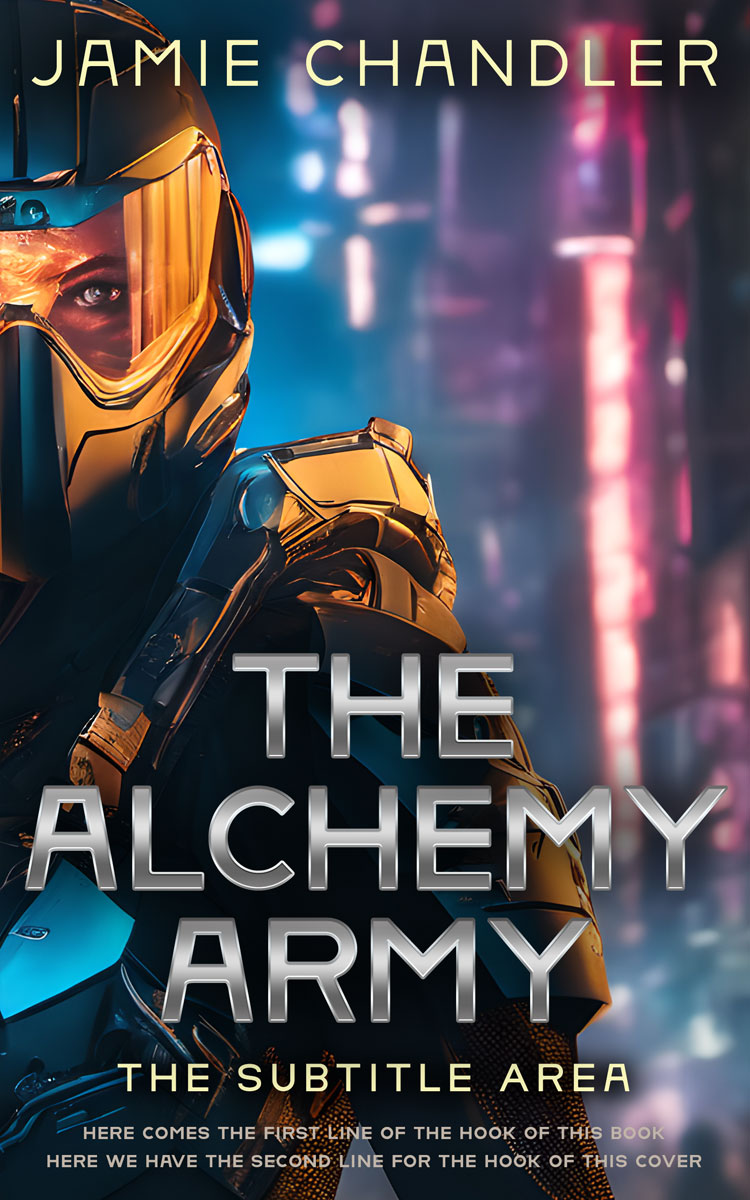 2D view of Premade Science Fiction Book Cover - Ebony Clay