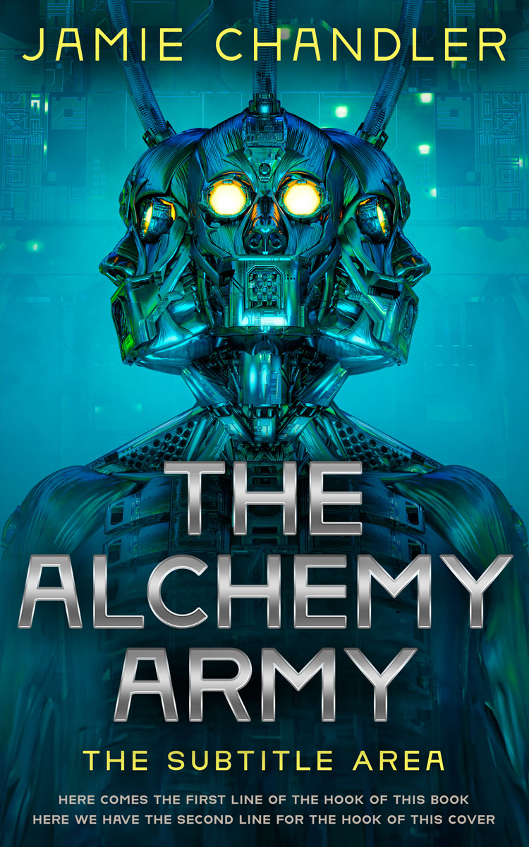 2D view of Premade Science Fiction Book Cover - Tiber