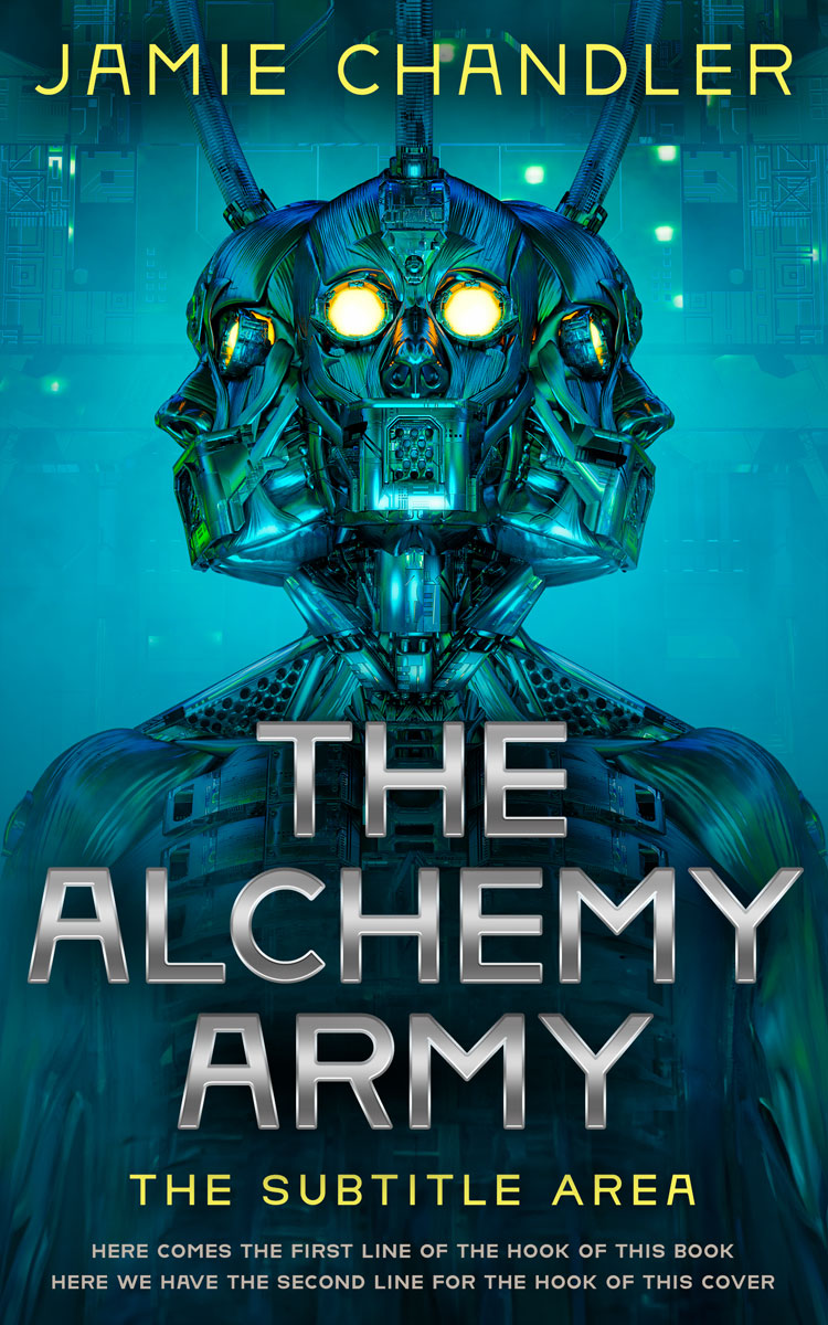 2D view of Premade Science Fiction Book Cover - Tiber