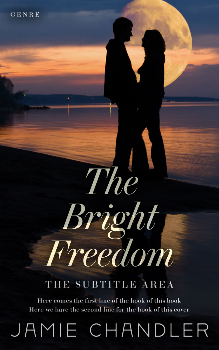 2D view of Premade Romance Book Cover - Antique Brass