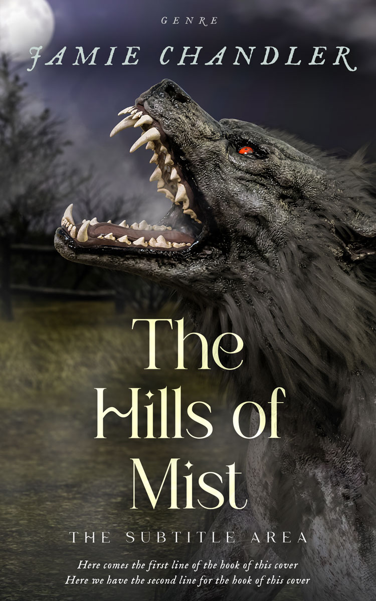 2D view of Premade Horror Book Cover - Tuatara