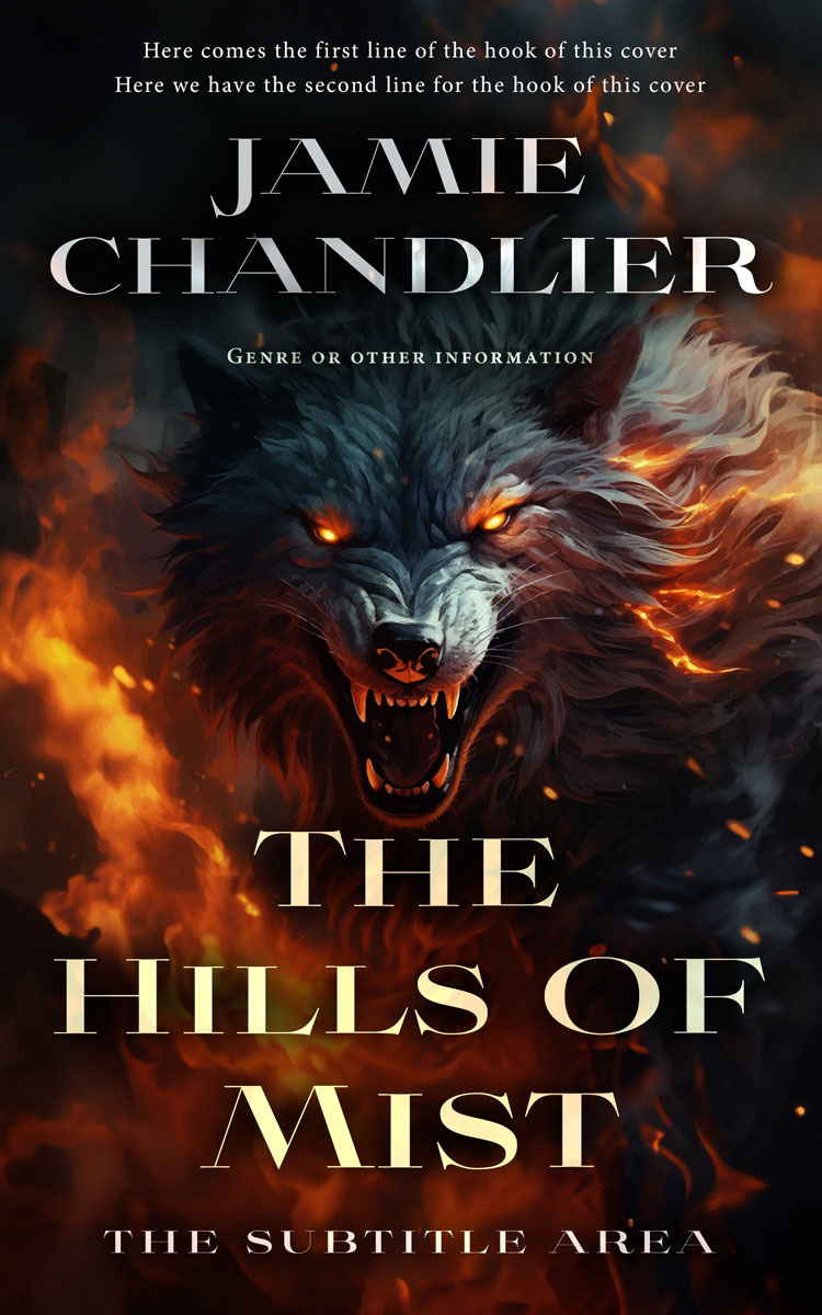 2D view of Premade Fantasy Book Cover - Night Rider