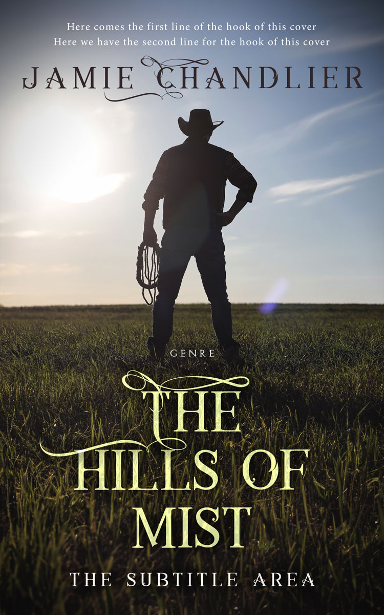 2D view of Premade Action & Adventure Book Cover - Celeste