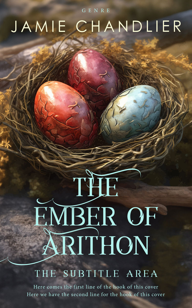 2D view of Premade Fantasy Book Cover - Taupe