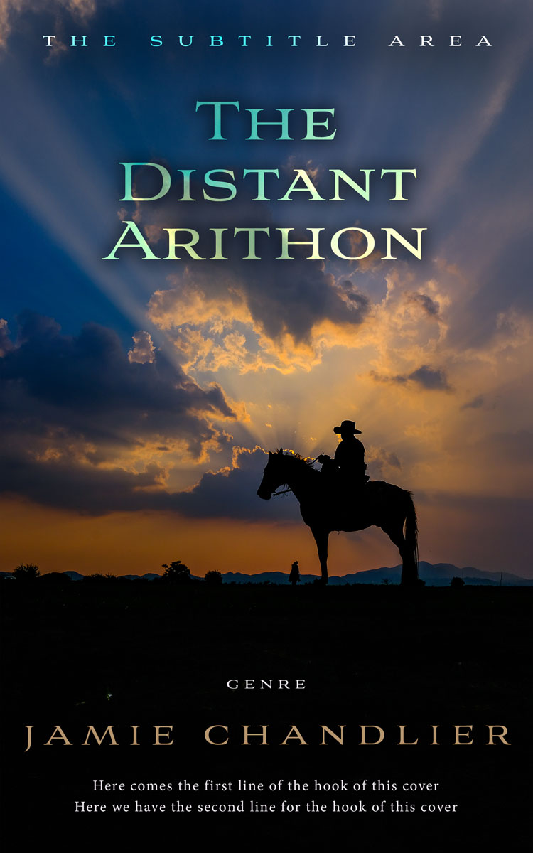 2D view of Premade Action & Adventure Book Cover - Shark