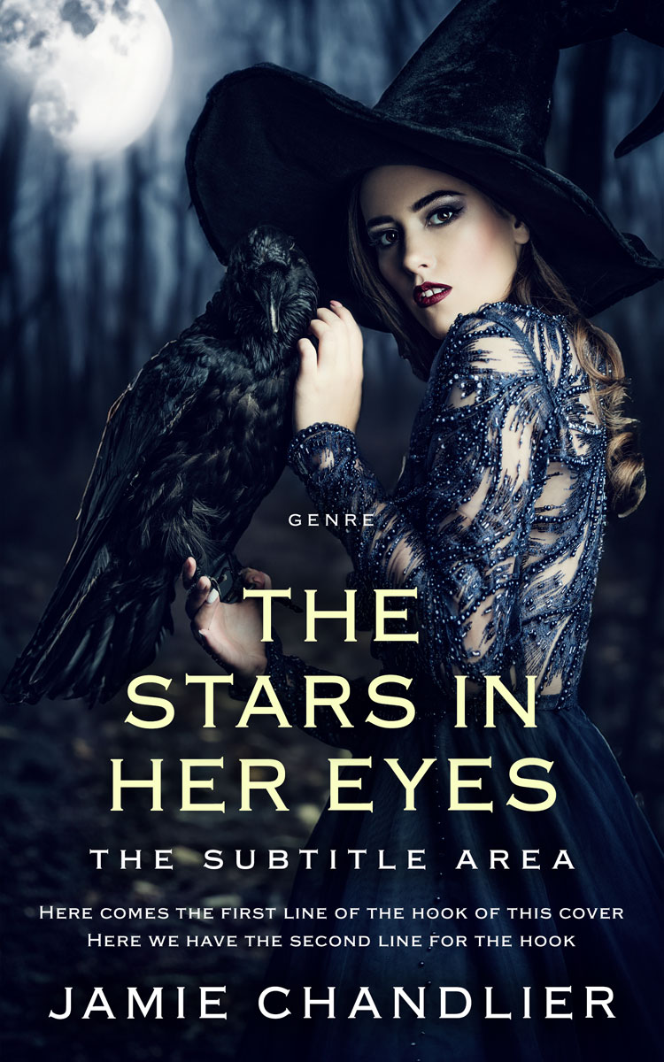 2D view of Premade Fantasy Book Cover - Ebony