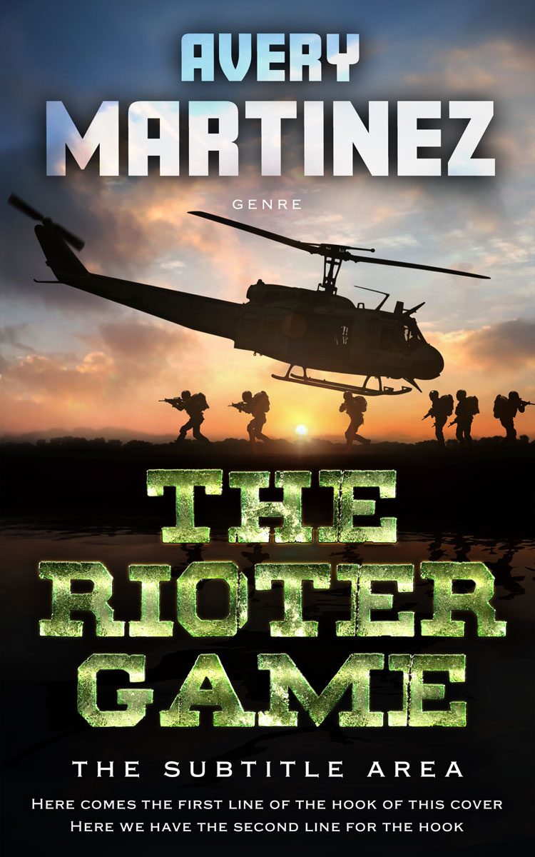 2D view of Premade Action & Adventure Book Cover - Akaroa