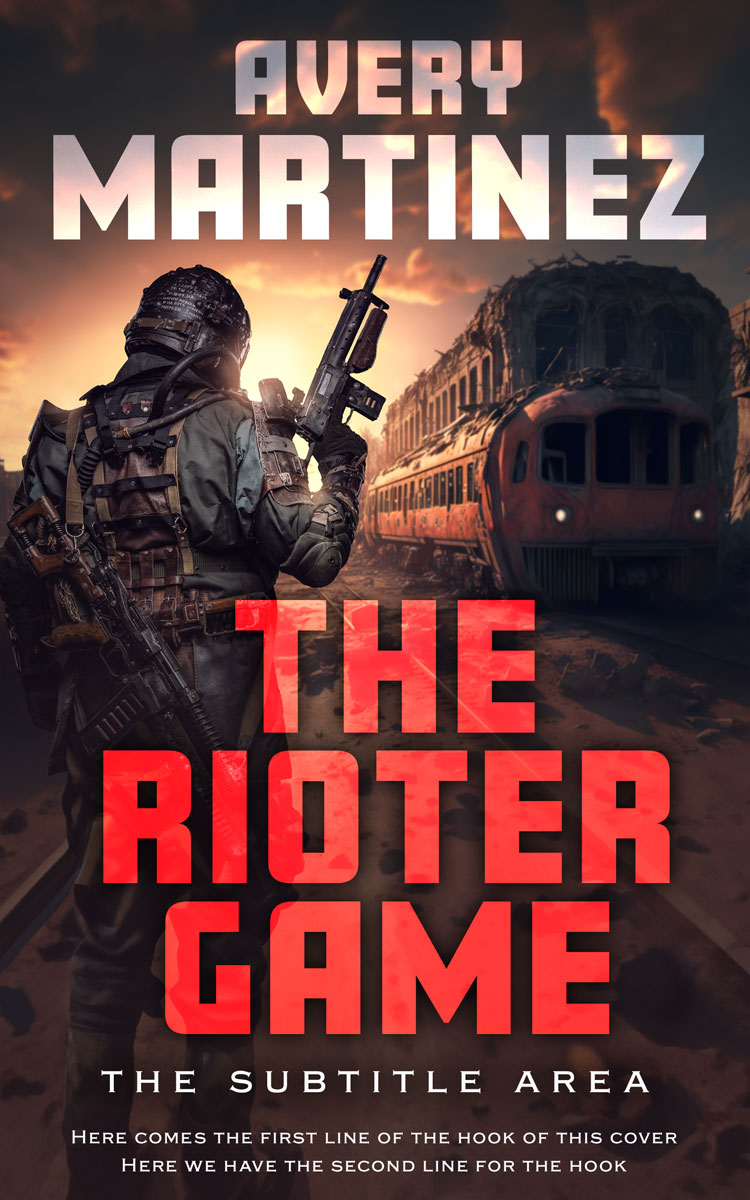 2D view of Premade Apocalyptica Book Cover - Apricot