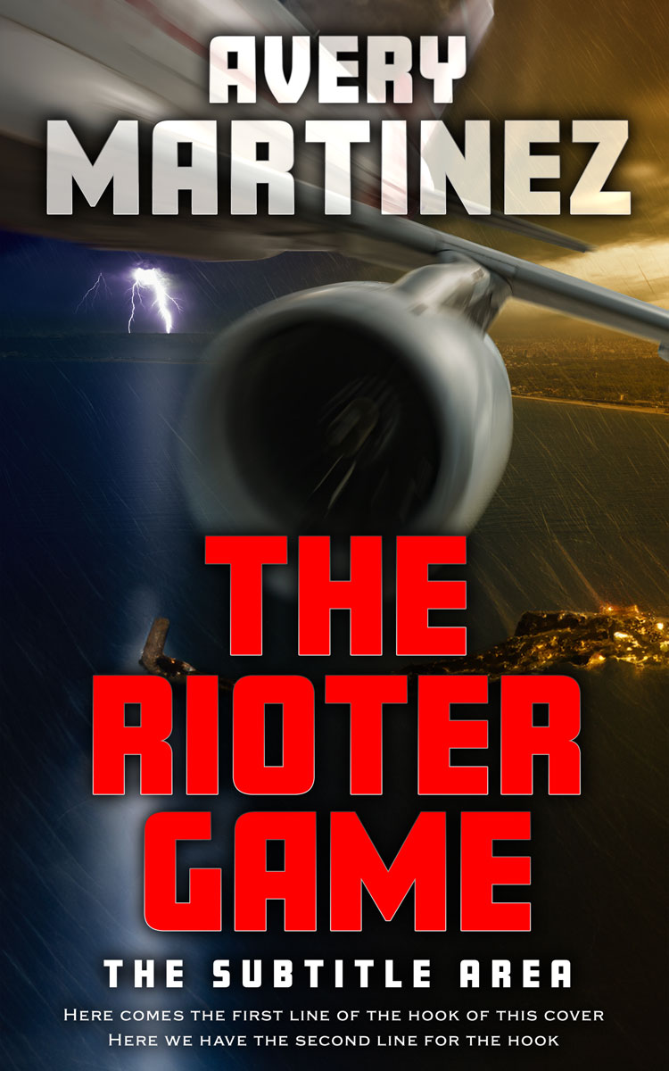 2D view of Premade Action & Adventure Book Cover - Burnt Sienna