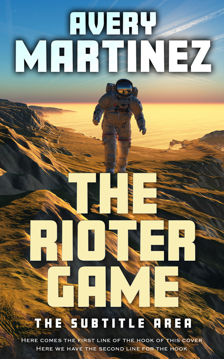 2D view of Premade Science Fiction Book Cover - Double Colonial White