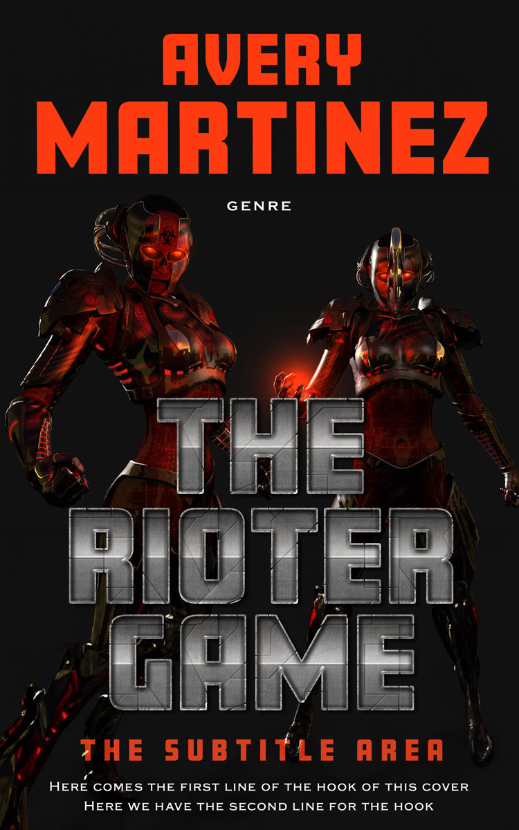 2D view of Premade Science Fiction Book Cover - Cod Gray