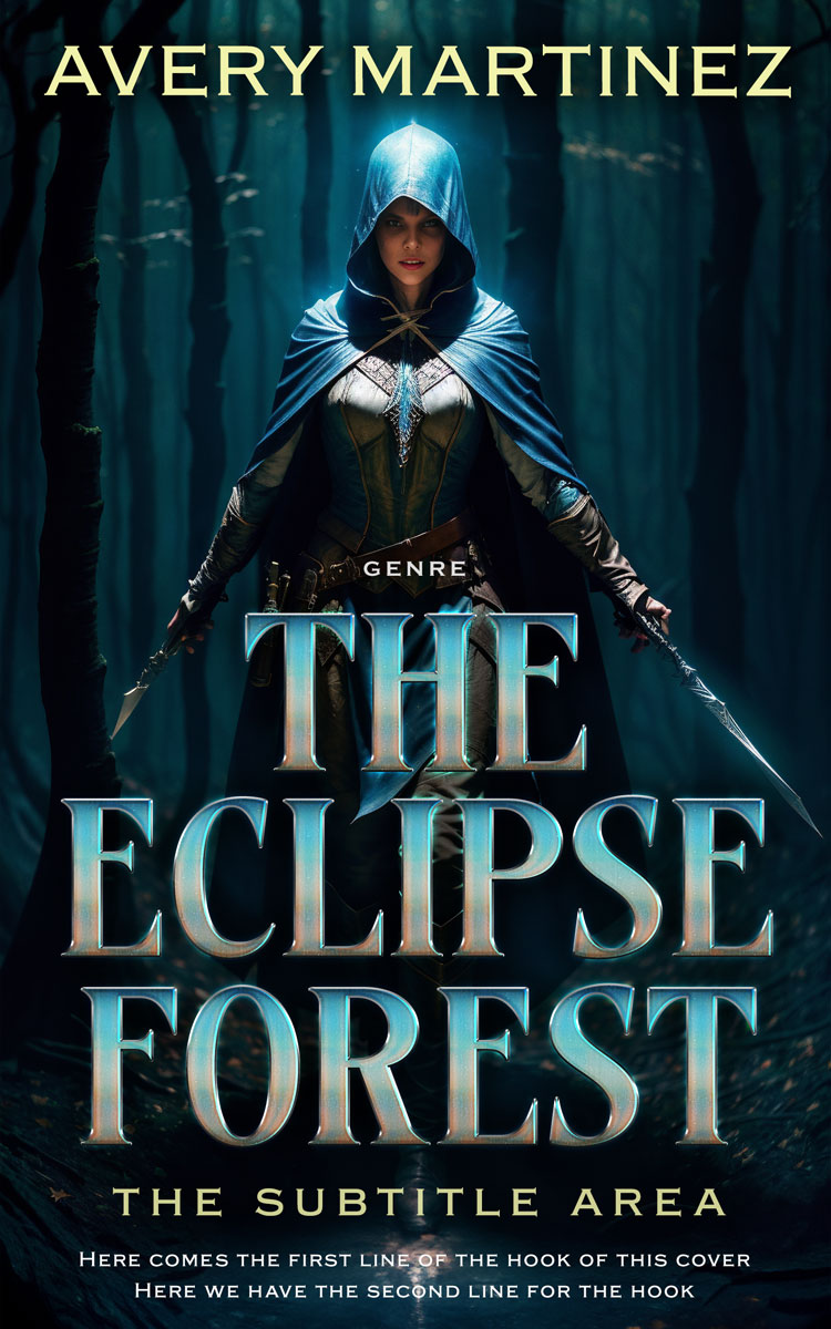 2D view of Premade Fantasy Book Cover - Firefly