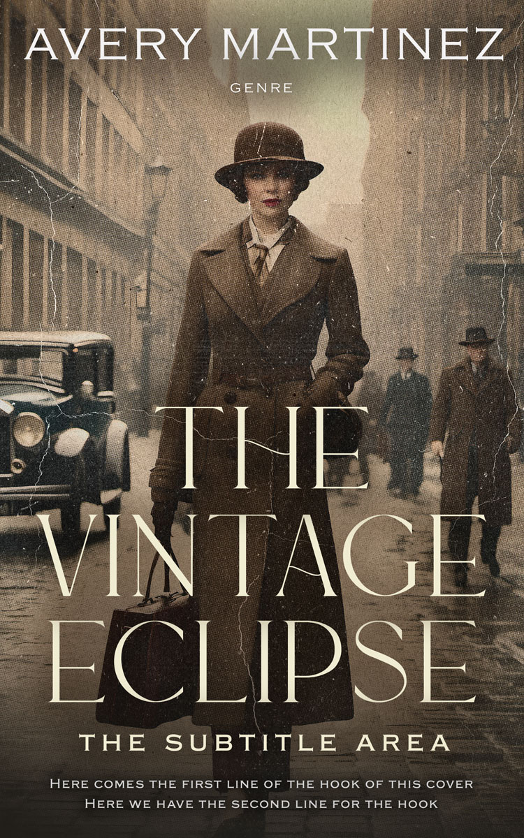 2D view of Premade Mystery & Thriller & Suspense Book Cover - Taupe