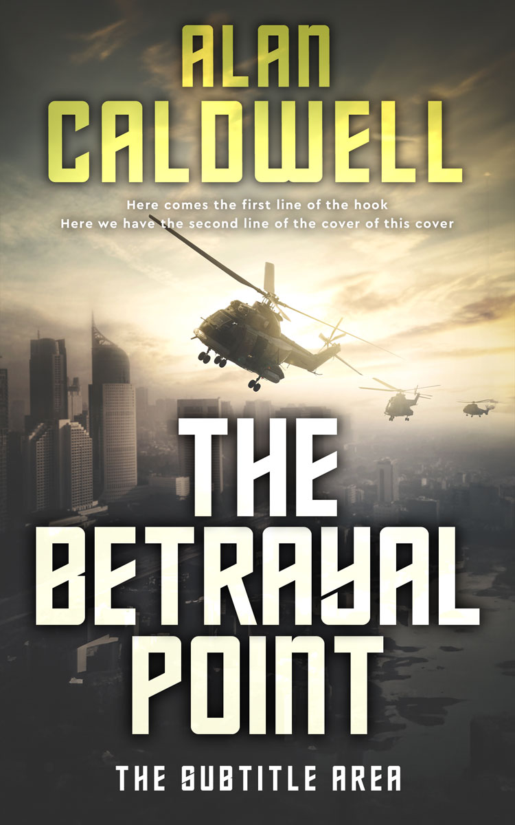 2D view of Premade Action & Adventure Book Cover - Raffia