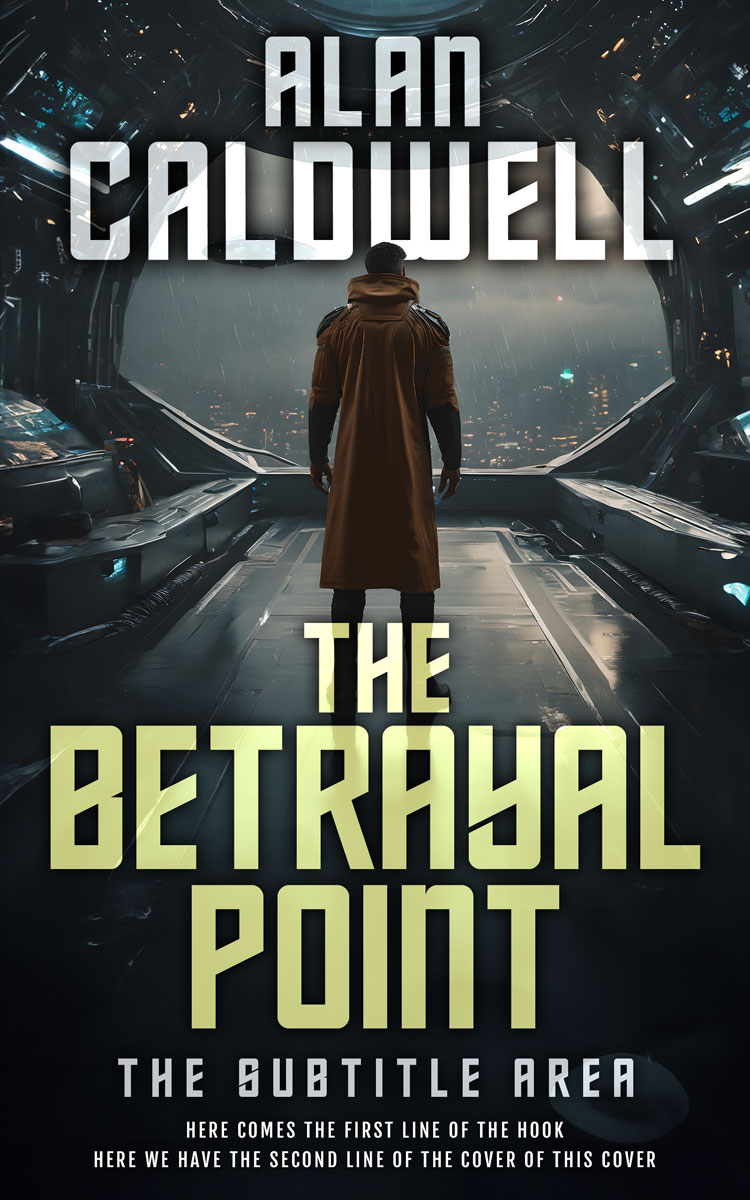 2D view of Premade Science Fiction Book Cover - Shark