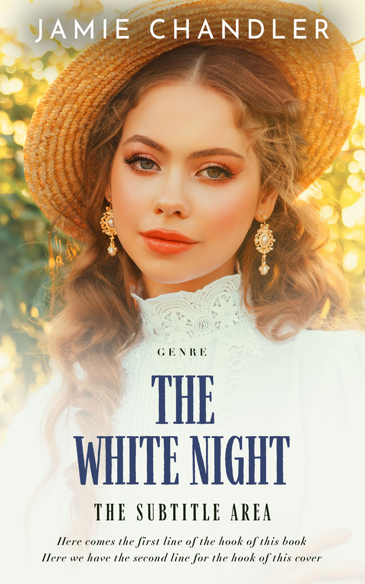 2D view of Premade Chick Lit Book Cover - Satin Linen