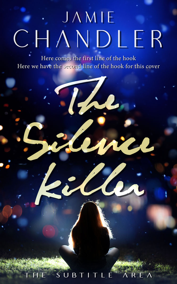 2D view of Premade Teen & Young Adult Book Cover - Black