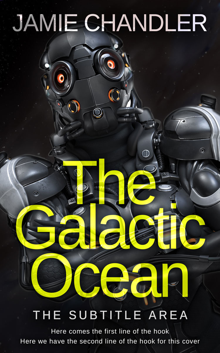 2D view of Premade Science Fiction Book Cover - Shark