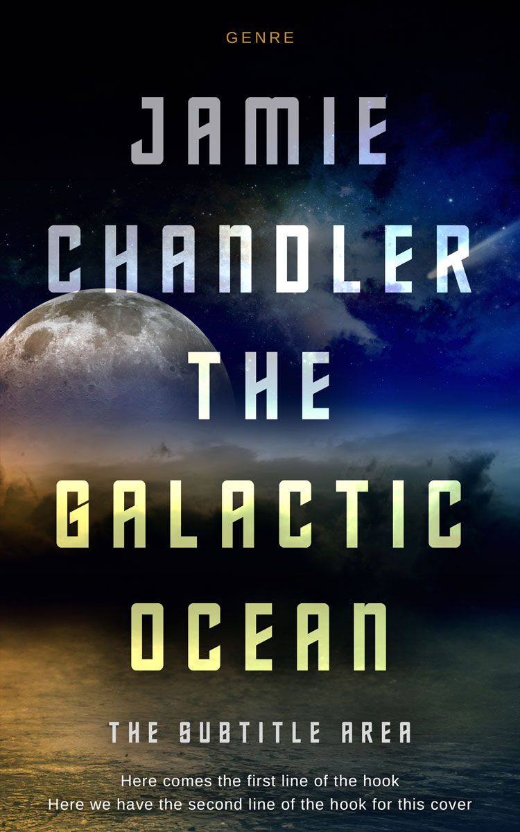 2D view of Premade Science Fiction Book Cover - Shark