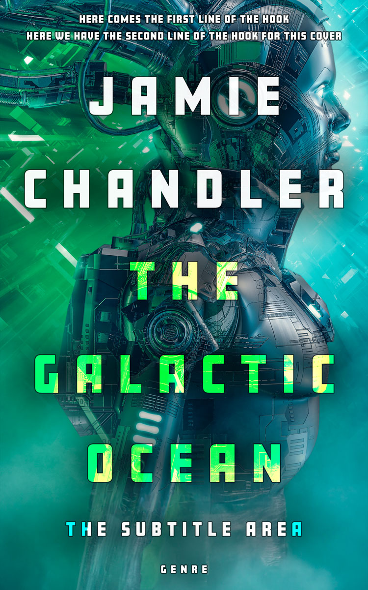 2D view of Premade Science Fiction Book Cover - Genoa