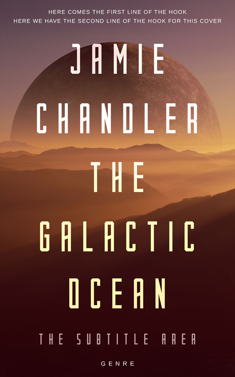 2D view of Premade Science Fiction Book Cover - Saddle