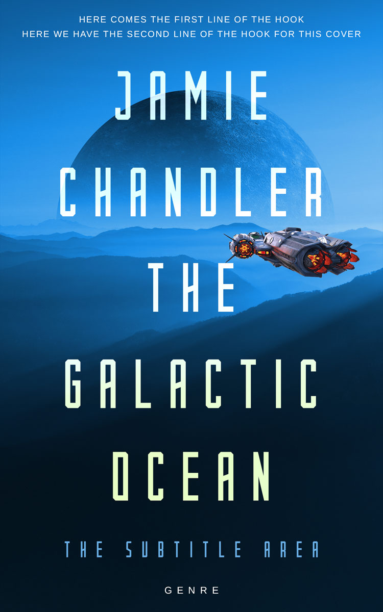 2D view of Premade Science Fiction Book Cover - Black Pearl