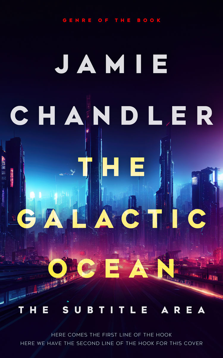 2D view of Premade Science Fiction Book Cover - Violet