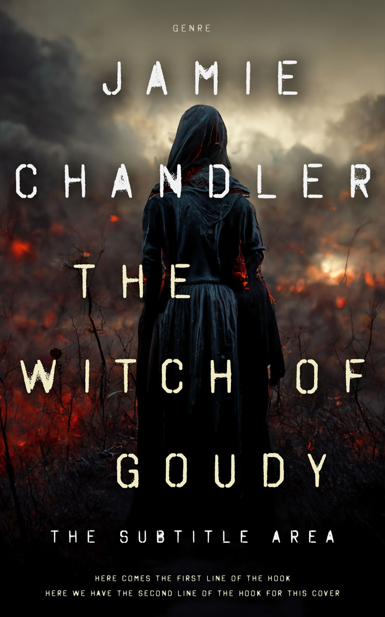 2D view of Premade Fantasy Book Cover - Cocoa Brown