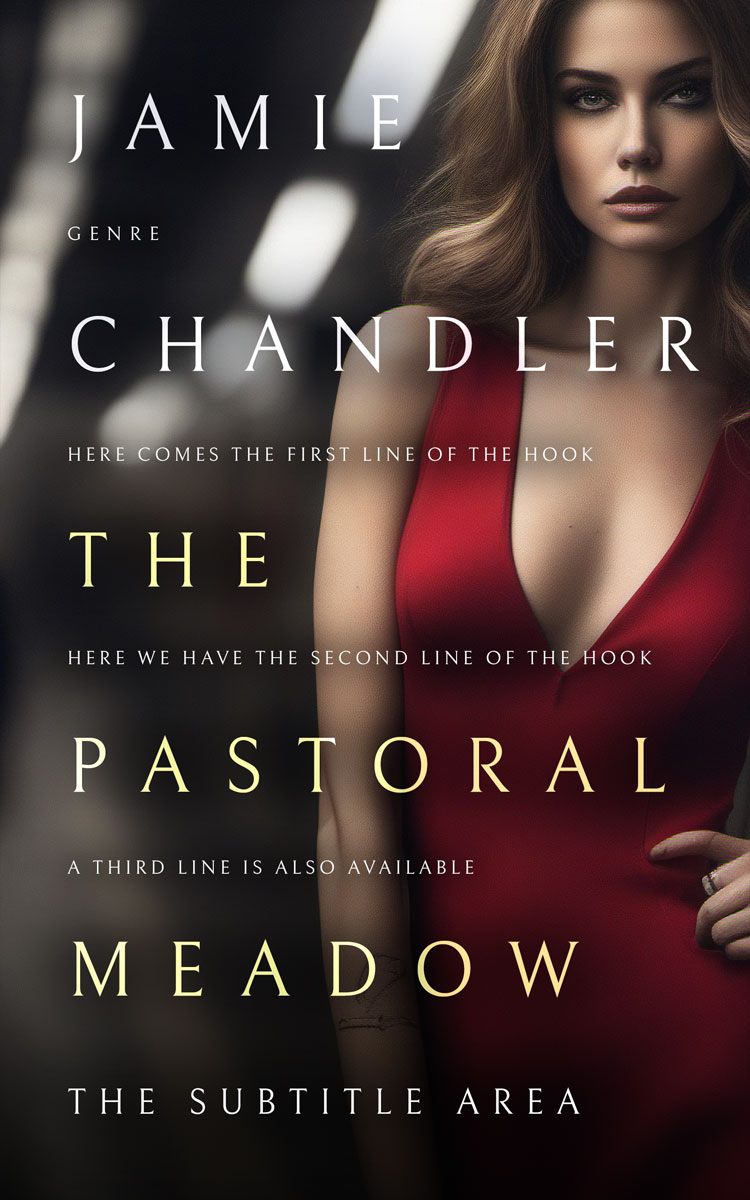 2D view of Premade Chick Lit Book Cover - Cocoa Brown