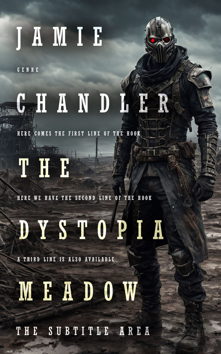 2D view of Premade Apocalyptica Book Cover - Heavy Metal