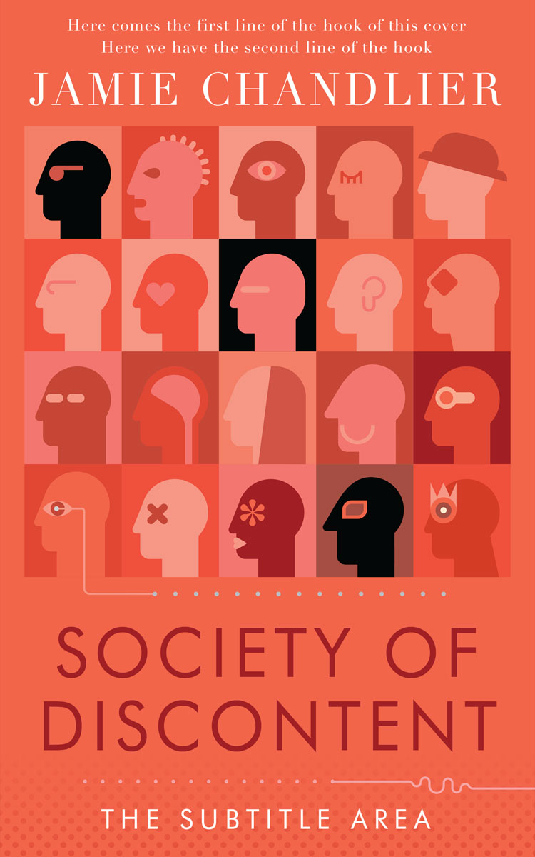 2D view of Premade Abstract Book Cover - Burnt Sienna