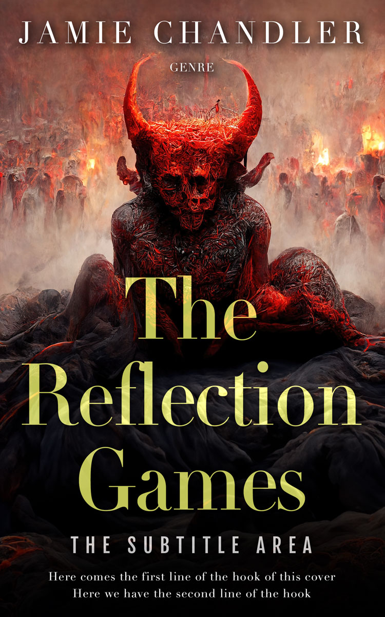 2D view of Premade Fantasy Book Cover - Antique Brass